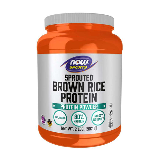 Now Sports Sprouted Brown Rice Protein Powder 907g