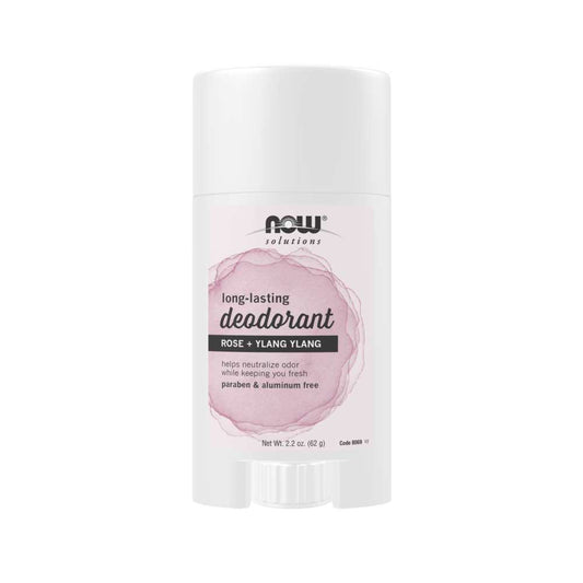 Now Foods Long-Lasting Deodorant Stick – Rose + Ylang Ylang Natural Scent – Aluminum-Free Body Deodorant – 62 G (2.2 Oz.)