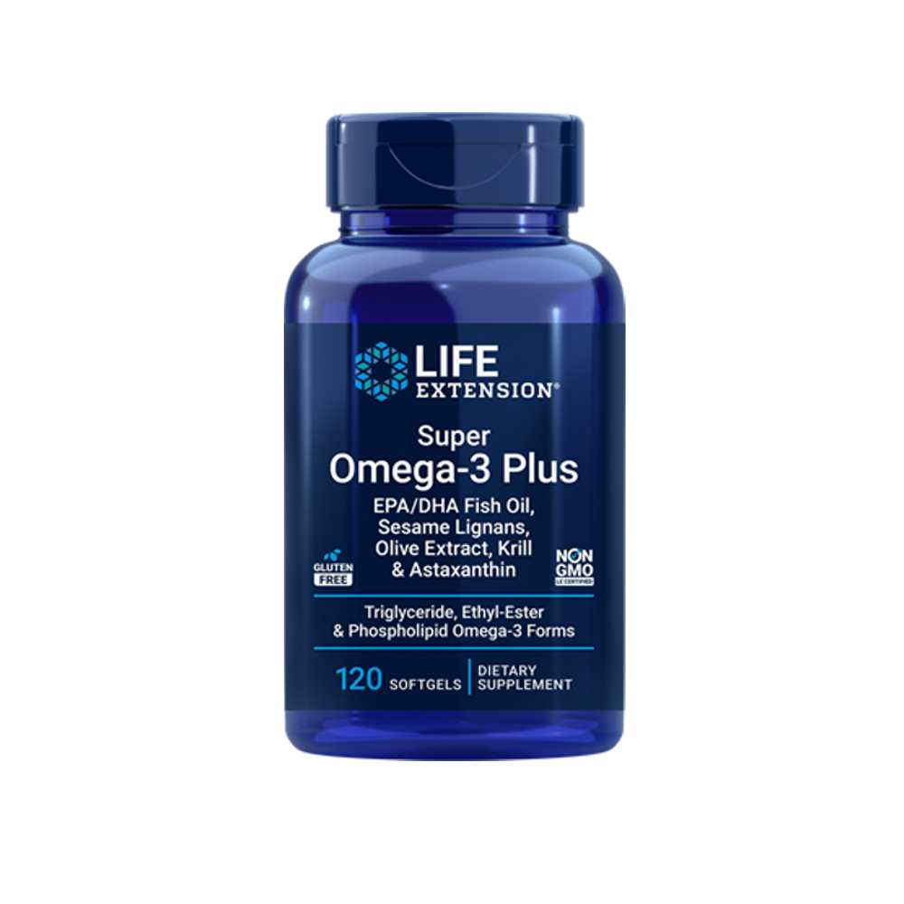 Life Extension Super Omega-3 Plus Epa/dha Fish Oil, Sesame Lignans, Olive Extract, Krill & Astaxanthin 120 Softgels