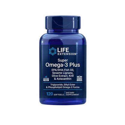 Life Extension Super Omega-3 Plus Epa/dha Fish Oil, Sesame Lignans, Olive Extract, Krill & Astaxanthin 120 Softgels