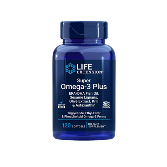 Life Extension Super Omega-3 Plus Epa/dha Fish Oil, Sesame Lignans, Olive Extract, Krill & Astaxanthin 120 Softgels