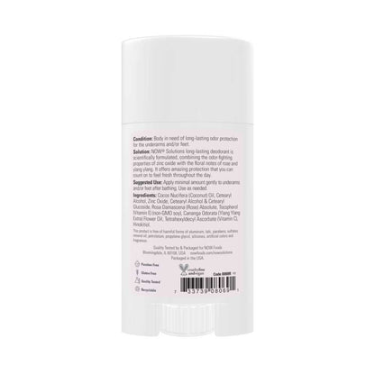 Now Foods Long-Lasting Deodorant Stick – Rose + Ylang Ylang Natural Scent – Aluminum-Free Body Deodorant – 62 G (2.2 Oz.)