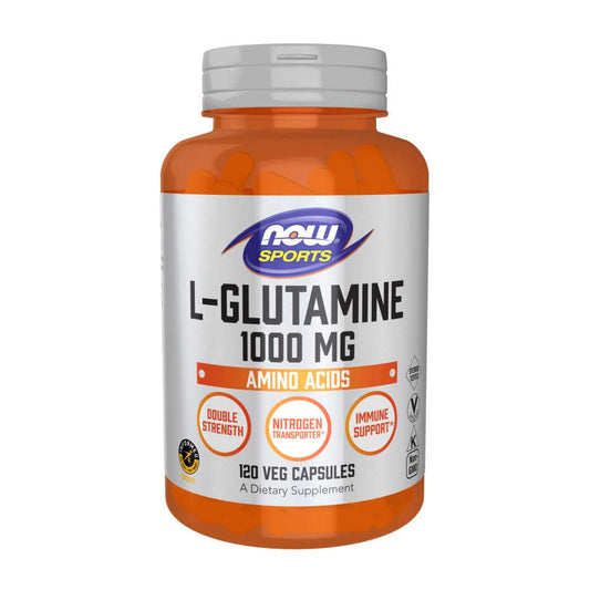 Now Sports L-Glutamine – Double Strength 1000 Mg – Recovery Support Veg Capsules – 120 Count