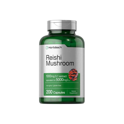 Horbäach Reishi Mushroom 5000mg per Serving | 200 Capsules