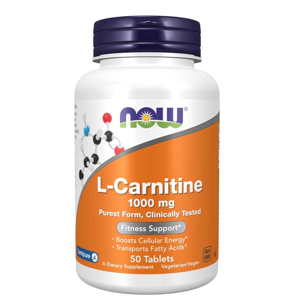 NOW L-Carnitine 1000mg Clinically Tested Fitness Support for Cellular Energy