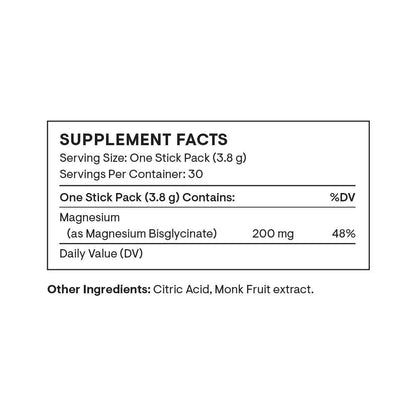 Thorne Magnesium Bisglycinate – Muscle Relaxation & Sleep Support (30 Sticks)