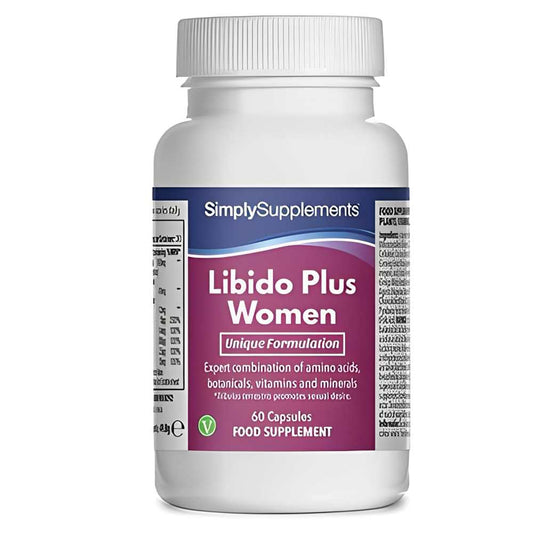 Simply Supplements  Libido Plus Women – Expert Formula with Amino Acids, Botanicals, Vitamins & Minerals, 60 Capsules, Food Supplement