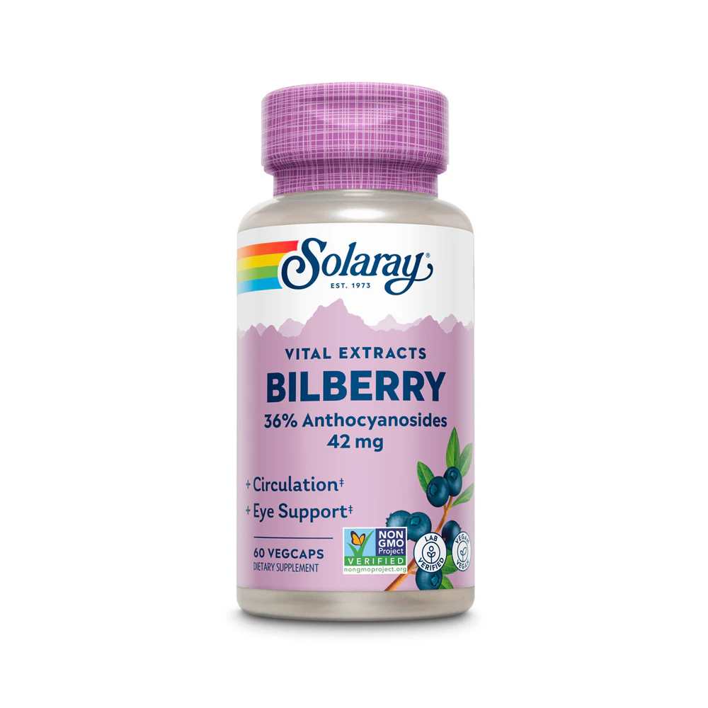 Solaray Bilberry Extract 42mg 60 Caps