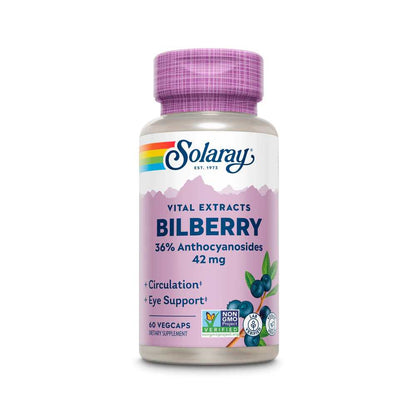 Solaray Bilberry Extract 42mg 60 Caps