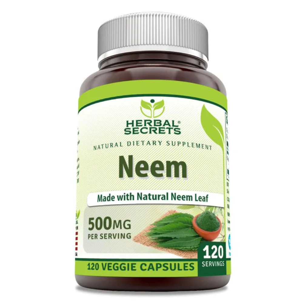 Herbal Secrets Neem 500 Mg 120 Veggie Capsules