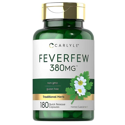 Carlyle Feverfew 380mg – Traditional Herbal Support (180 Quick-Release Capsules)