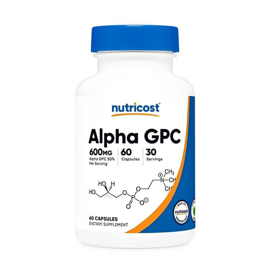 Nutricost Alpha Gpc 600mg – High-Potency Choline Supplement, 60 Capsules