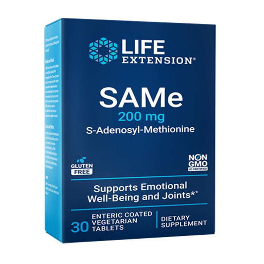 Life Extension Sa Me S-Adenosyl-Methionine 200 Mg, 30 Enteric-Coated Vegetarian Tablets