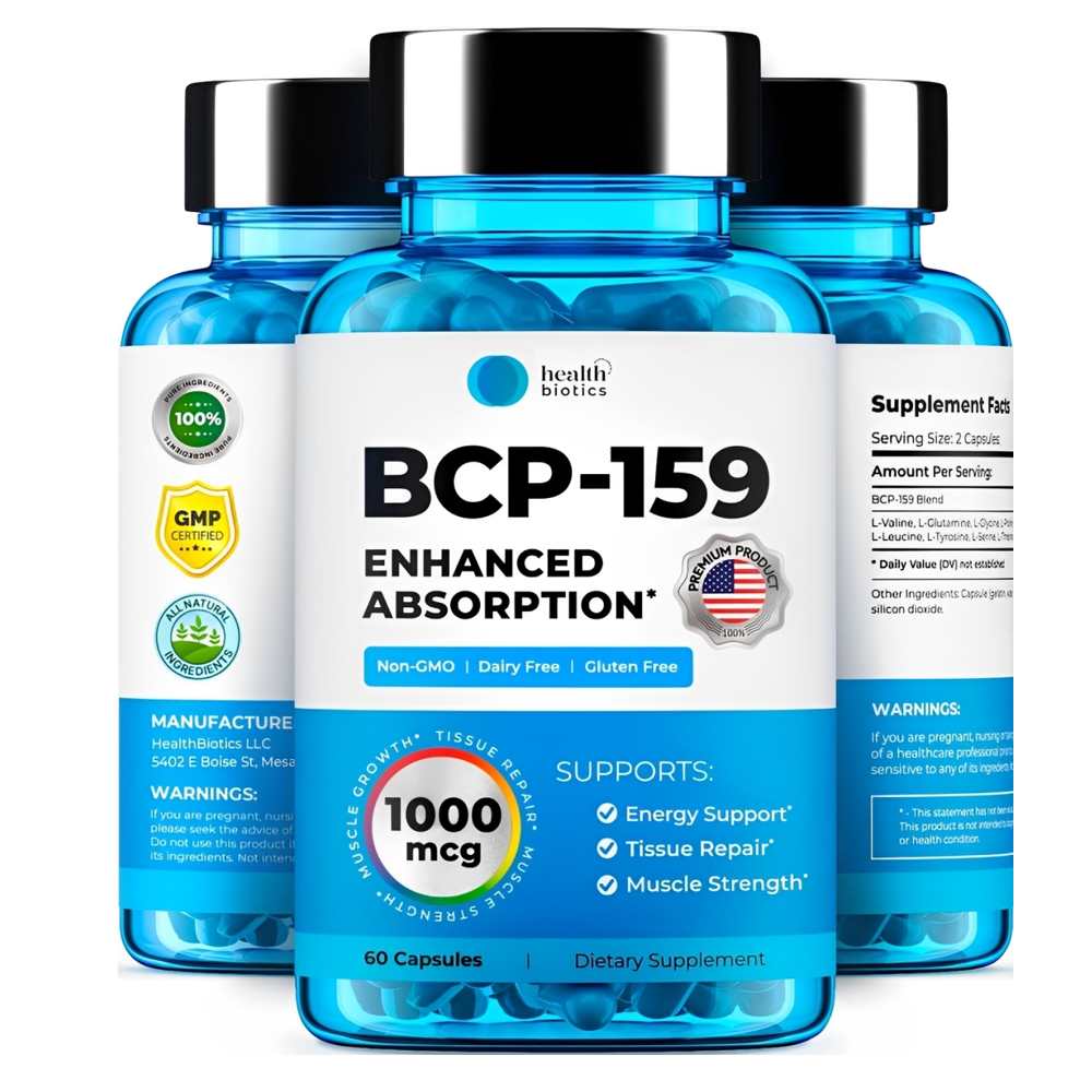 Health Biotics Bcp-159 – Enhanced Absorption | Energy, Tissue Repair & Muscle Strength Support – 60 Capsules