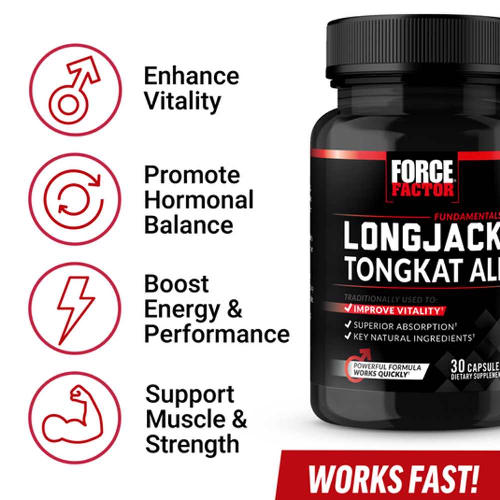 Force Factor Longjack Tongkat Ali – 30 Capsules