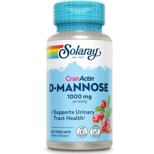 Solaray D-Mannose with Cranactin Cranberry Extract 1000mg 60 Caps