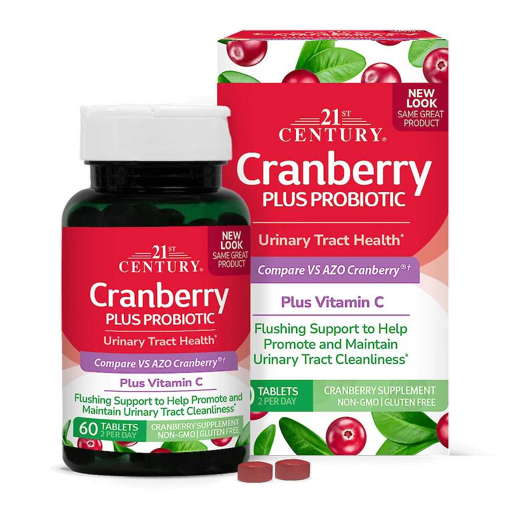 21st Century Cranberry Plus Probiotic 60 Tabs