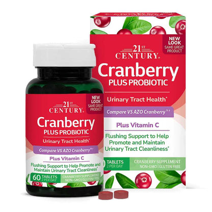 21st Century Cranberry Plus Probiotic 60 Tabs