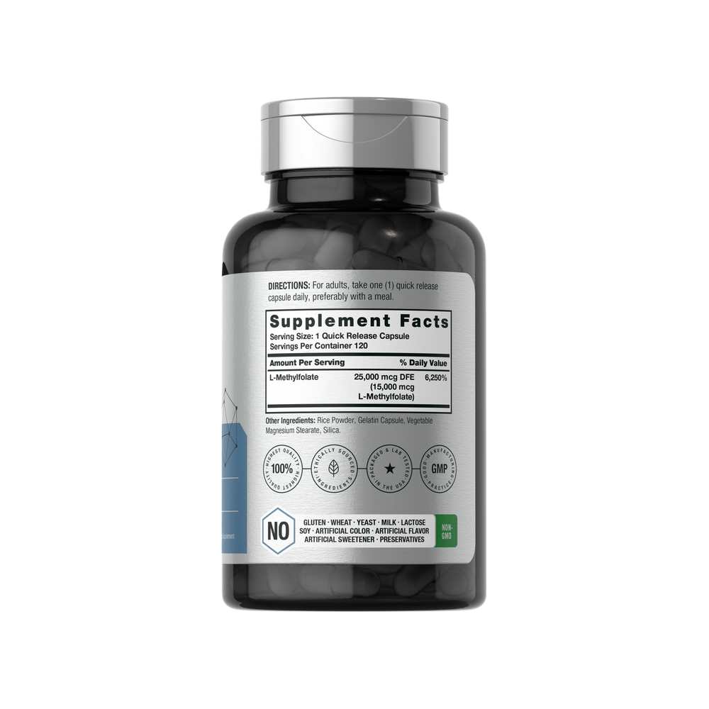 Horbäach L-Methylfolate 15000mcg | 120 Capsules