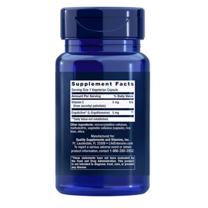 Life Extension Essential Youth L-Ergothioneine 5 Mg – 30 Vegetarian Capsules