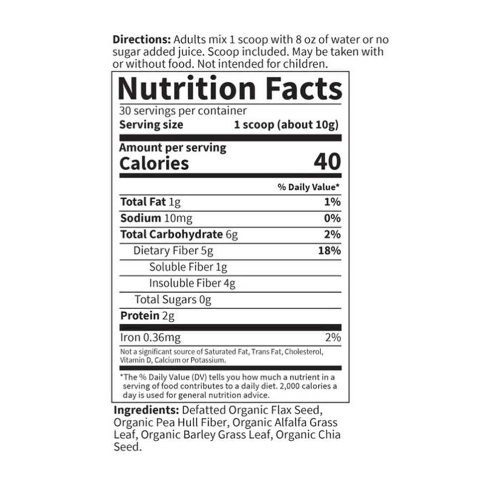 Garden of Life Detoxi Fiber Organic Detoxification Fiber Blend Unflavored (300g) Powder