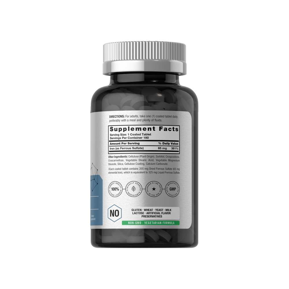 Horbäach Iron Ferrous Sulfate 325mg | 180 Tablets