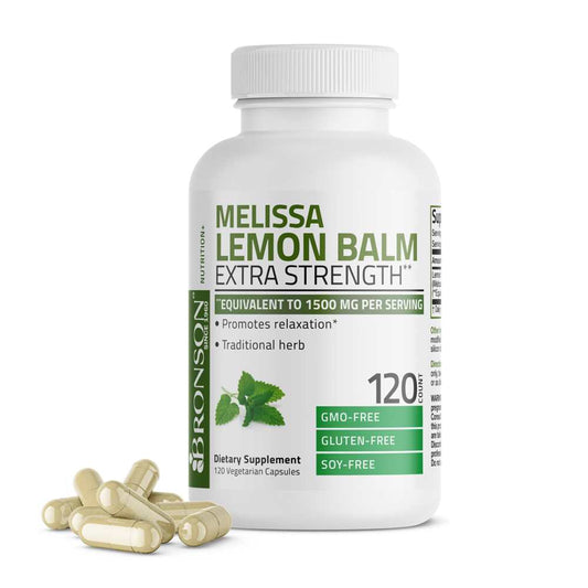 Bronson Vitamins Melissa Lemon Balm 1500 Mg per Serving 120 Caps