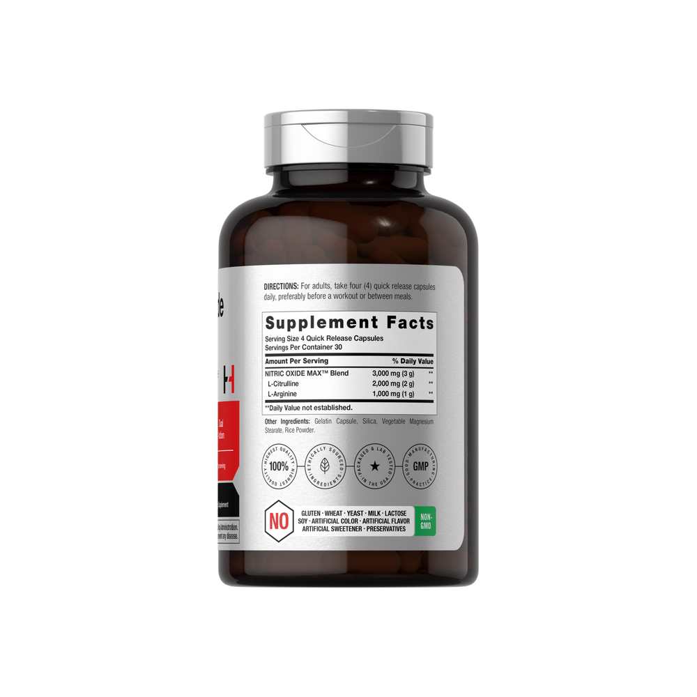 Horbäach Nitric Oxide 3000mg | 120 Capsules