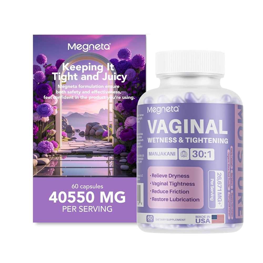 Megneta Vaginal Wetness & Tightening Manjakani 30:1, 60 Capsules, 40550 Mg per Serving, Made in Usa