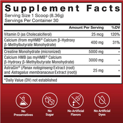 Force Factor Creatine + Hmb – 250.8g (~30 Servings)