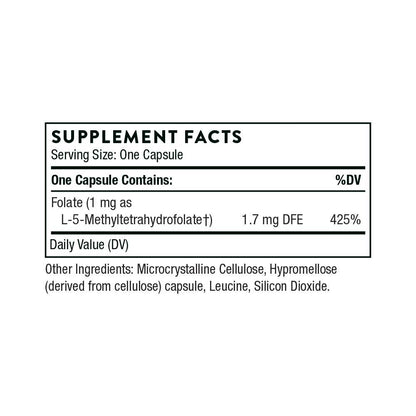 Thorne 5-Mthf 1 Mg – 60 Capsules