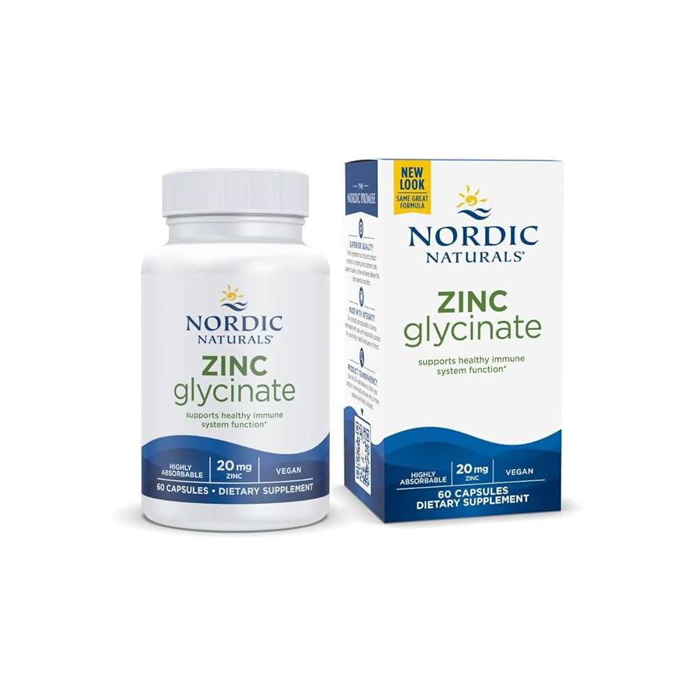 Nordic Naturals Zinc Glycinate - 60 Capsules