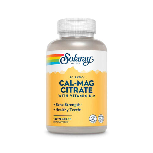 Solaray Cal-Mag Citrate W/d-2, 2:1 Ratio 180 Caps