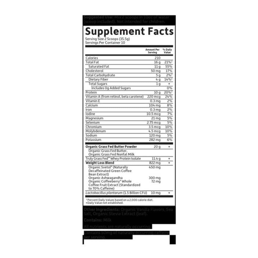 Garden of Life Dr. Formulated Keto Fit Weight Loss†* Shake Vanilla 12.52oz (355g) Powder