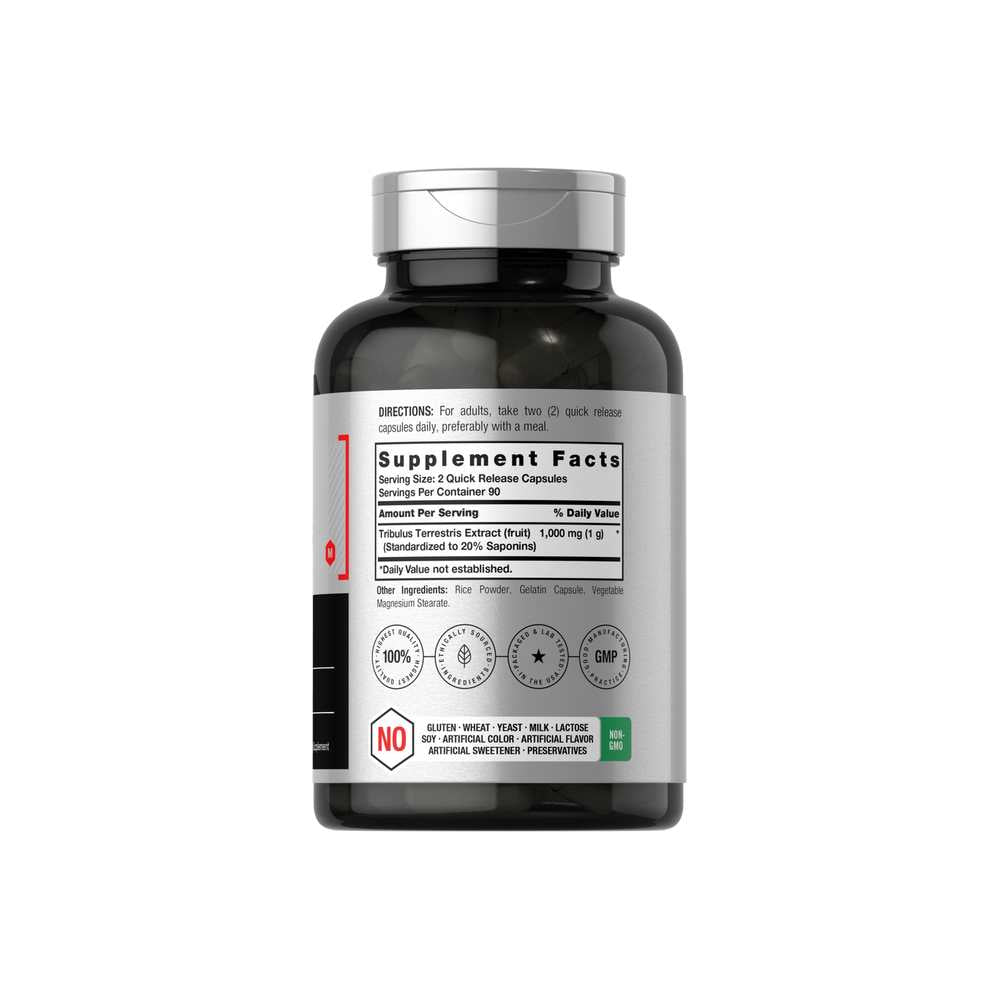 Horbäach Tribulus Terrestris 1000mg per Serving | 180 Capsules
