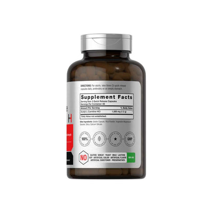 Horbäach Acetyl L-Carnitine 1500mg per Serving | 200 Capsules