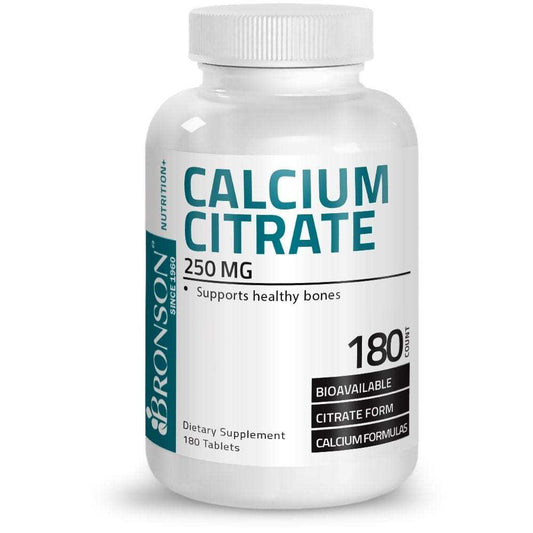 Bronson Vitamins Calcium Citrate - 250 mg - 180 Tablets