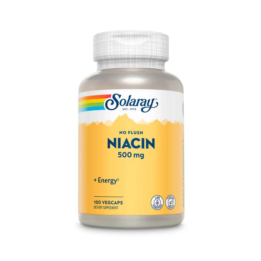 Solaray Niacin, No Flush 500mg 100 Caps