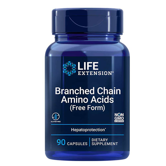 Life Extension Branched Chain Amino Acids (free Form), Non-Gmo, Hepatoprotection, 90 Capsules, Dietary Supplement