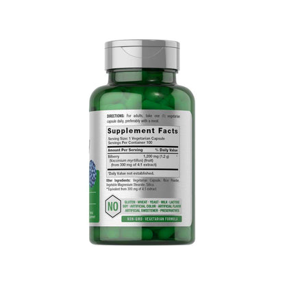 Horbäach Bilberry Fruit Extract 1200mg | 100 Capsules