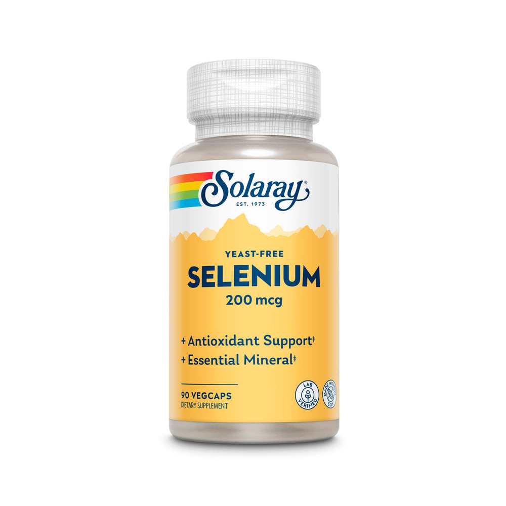 Solaray Selenium 200mcg, Yeast-Free 90 caps