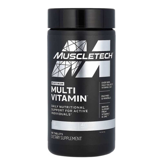 Muscle Tech Platinum Multi Vitamin – Daily Nutritional Support for Active Individuals, 30 Tablets