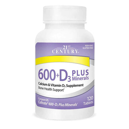 21st Century Calcium 600+d3 Plus Minerals 120 Tabs