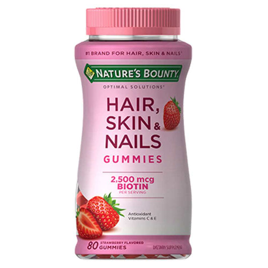 Nature's Bounty Hair, Skin & Nails 2,500 Mcg of Biotin, 80 Gummies
