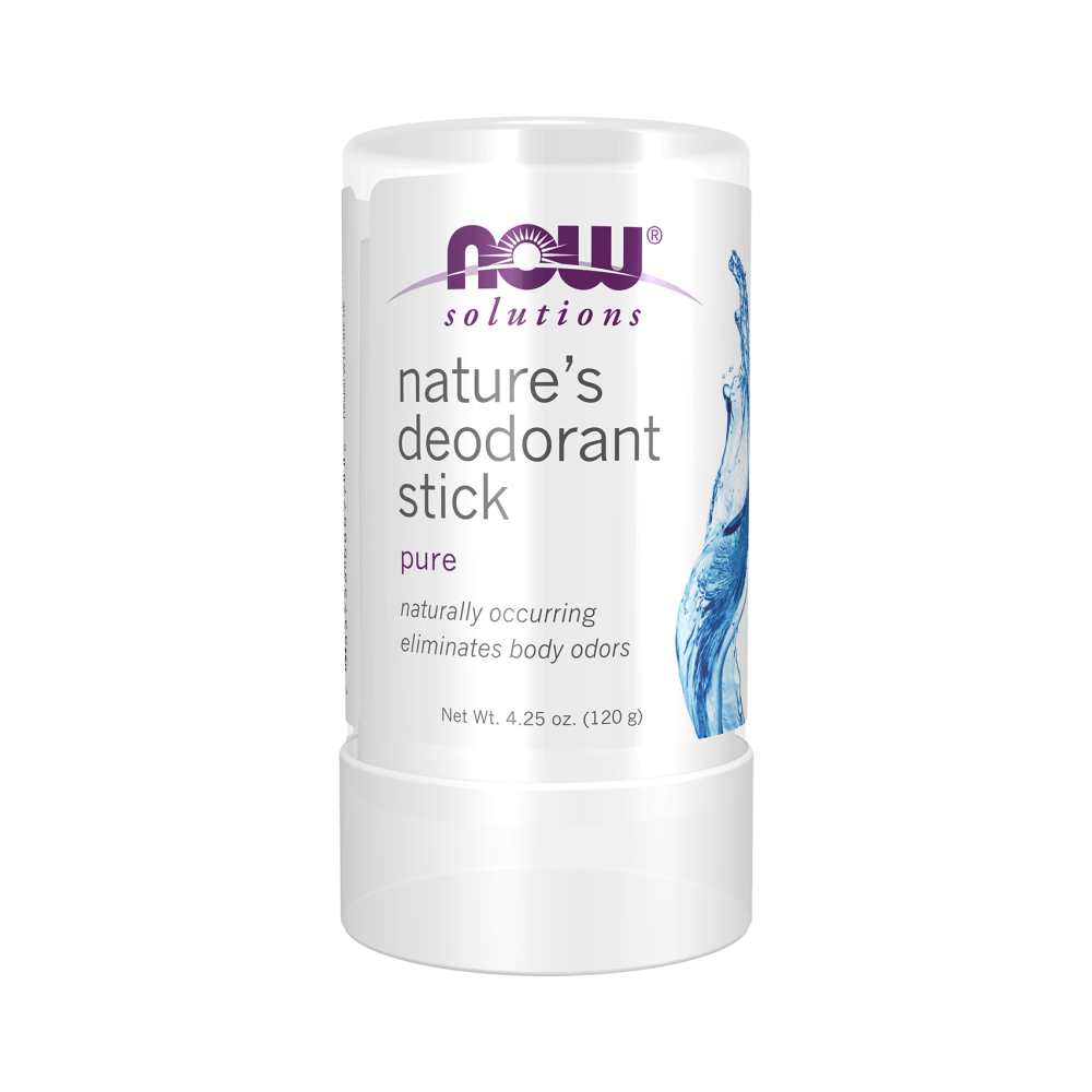Now Nature's Deodorant Stick (stone) – Long-Lasting Mineral Salt Formula – Aluminum-Free Body Deodorant – 120 G