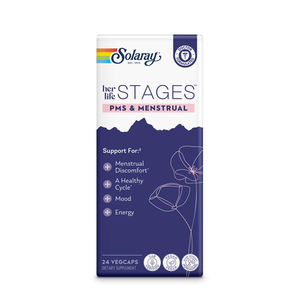 Solaray Her Life Stages Pms & Menstrual 24 Caps