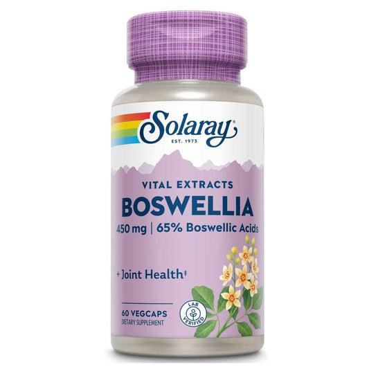 Solaray Boswellia – Joint Support Supplement  450mg Boswellia Extract (65% Acids) 60 Veg Caps