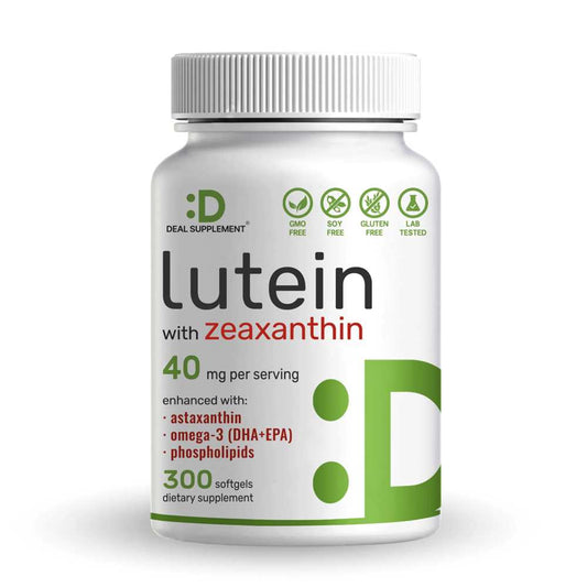 Deal Supplement Lutein and Zeaxanthin , 40mg Per Serving, 300 Softgels
