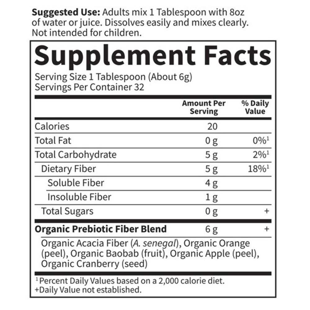 Garden of Life Dr. Formulated Organic Fiber Unflavored 6.8oz (192g) Powder