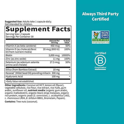 Garden of Life Once Daily Hair Growth+ Duocap 30 Caps